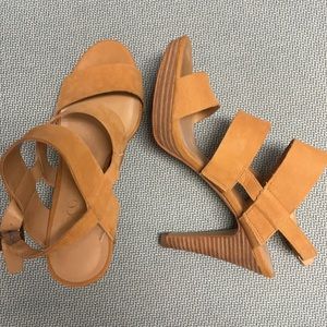 Strappy Franco Sarto Suede Heels